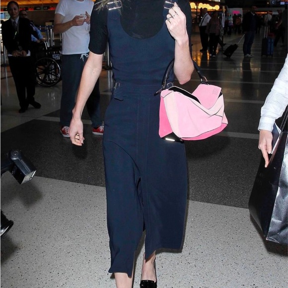 LOEWE Medium Suede Puzzle Bag - Picture 8 of 9